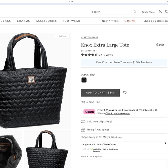 BRIGHTON HEART TO HEART EXTRA LARGE TOTE - Picture 2 of 4